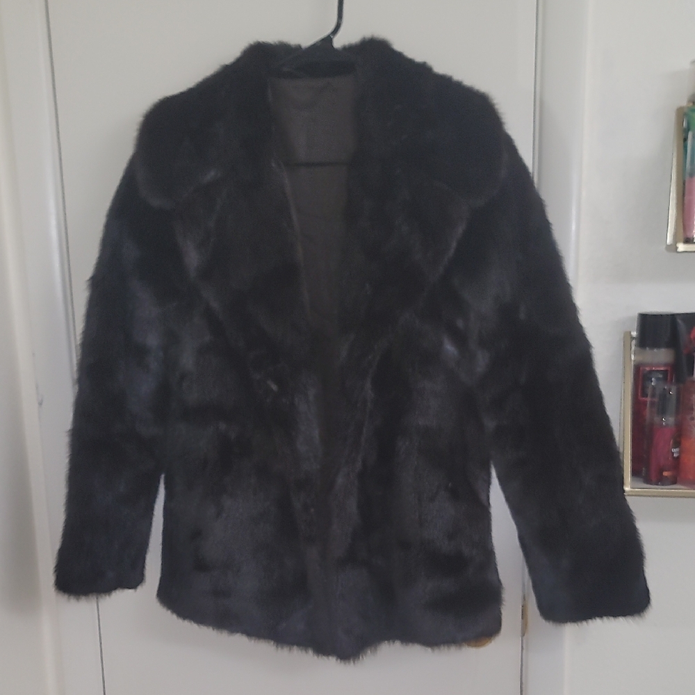Elegant Black Mink Fur Jacket